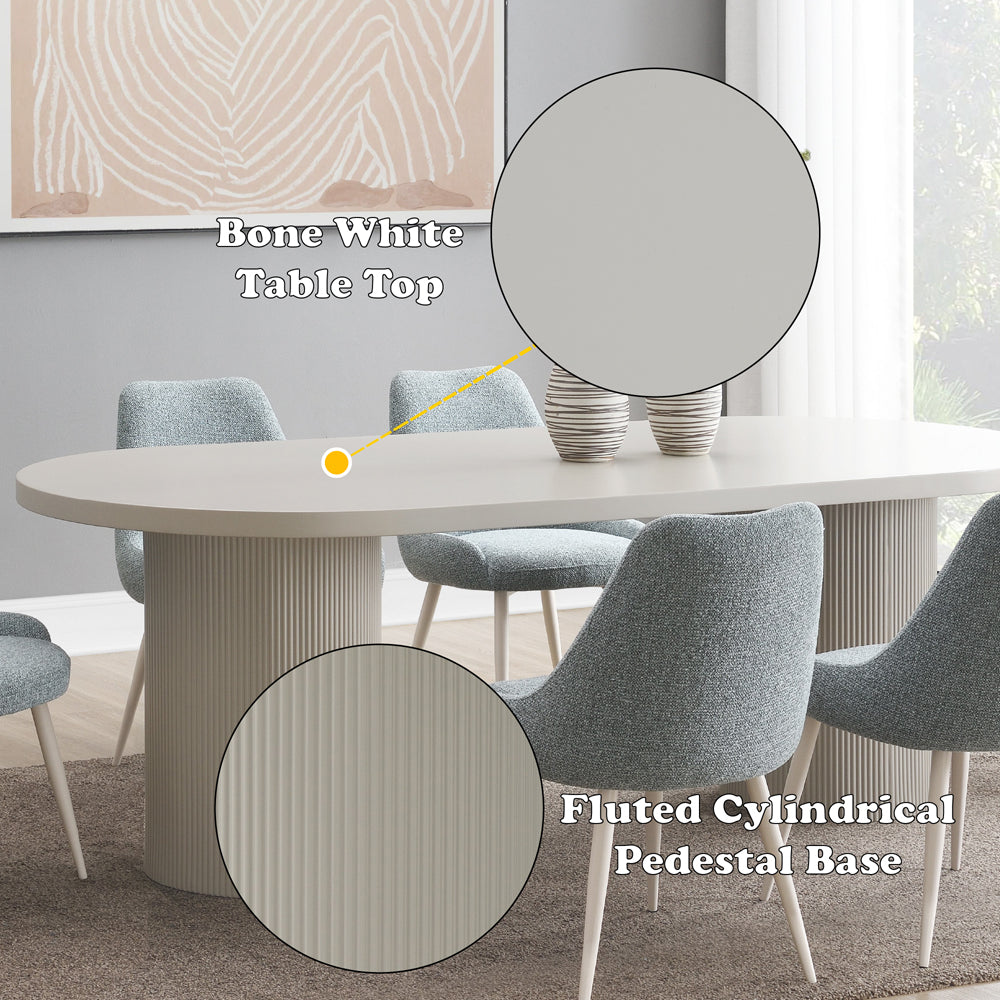 Laela Dining Table - Bone White