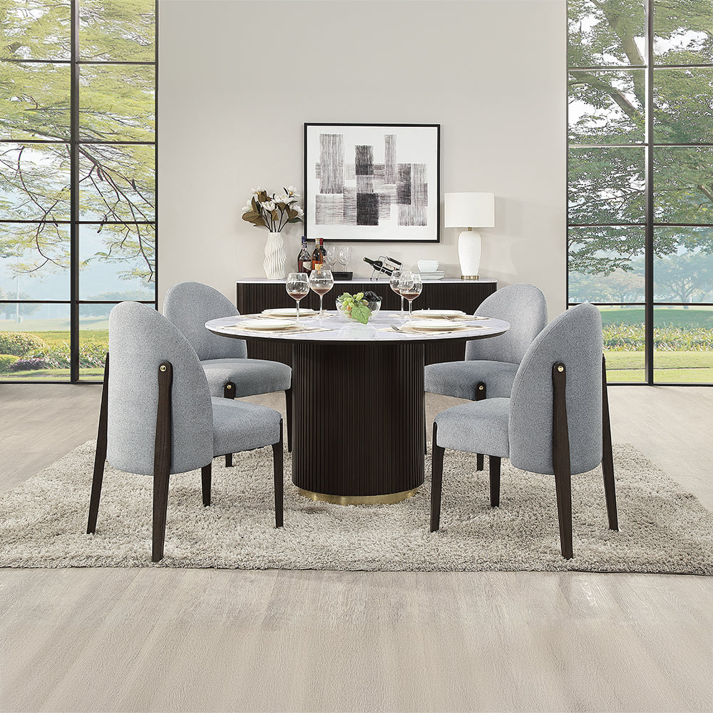 Clayten Round Dining Table with Marble