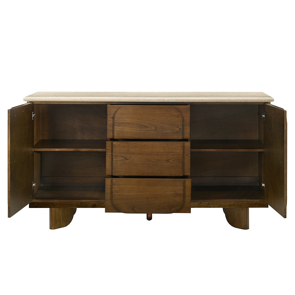 Kasha Server with Natural Marble Top