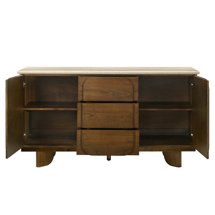 Kasha Server with Natural Marble Top