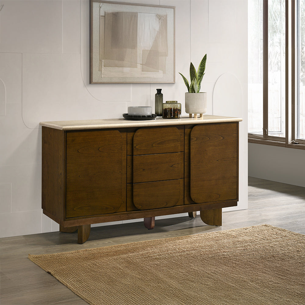 Kasha Server with Natural Marble Top