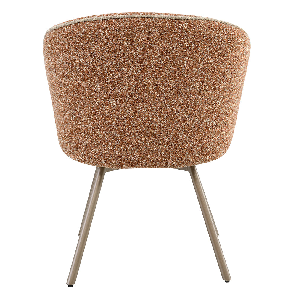 Lidi Side Chair (Set of 2) - Rust Orange Boucle