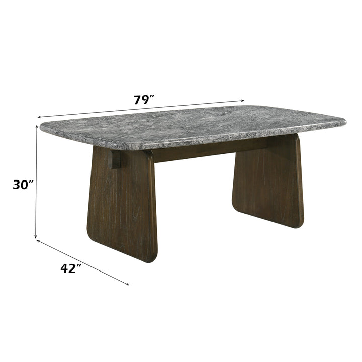 Dillon Dining Table with Natural Marble Top