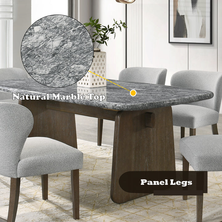 Dillon Dining Table with Natural Marble Top