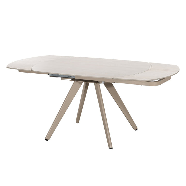 Bexley Dining Table with Ceramic Top - Cream