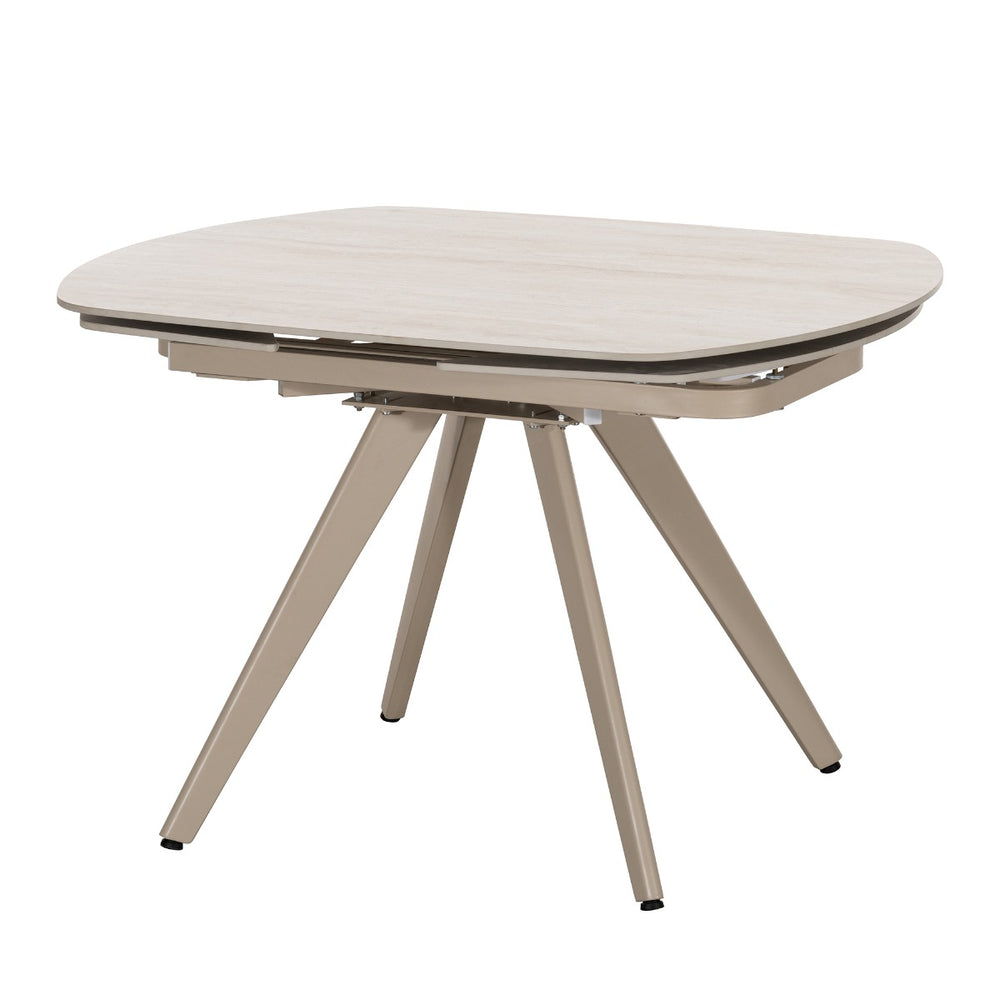 Bexley Dining Table with Ceramic Top - Cream