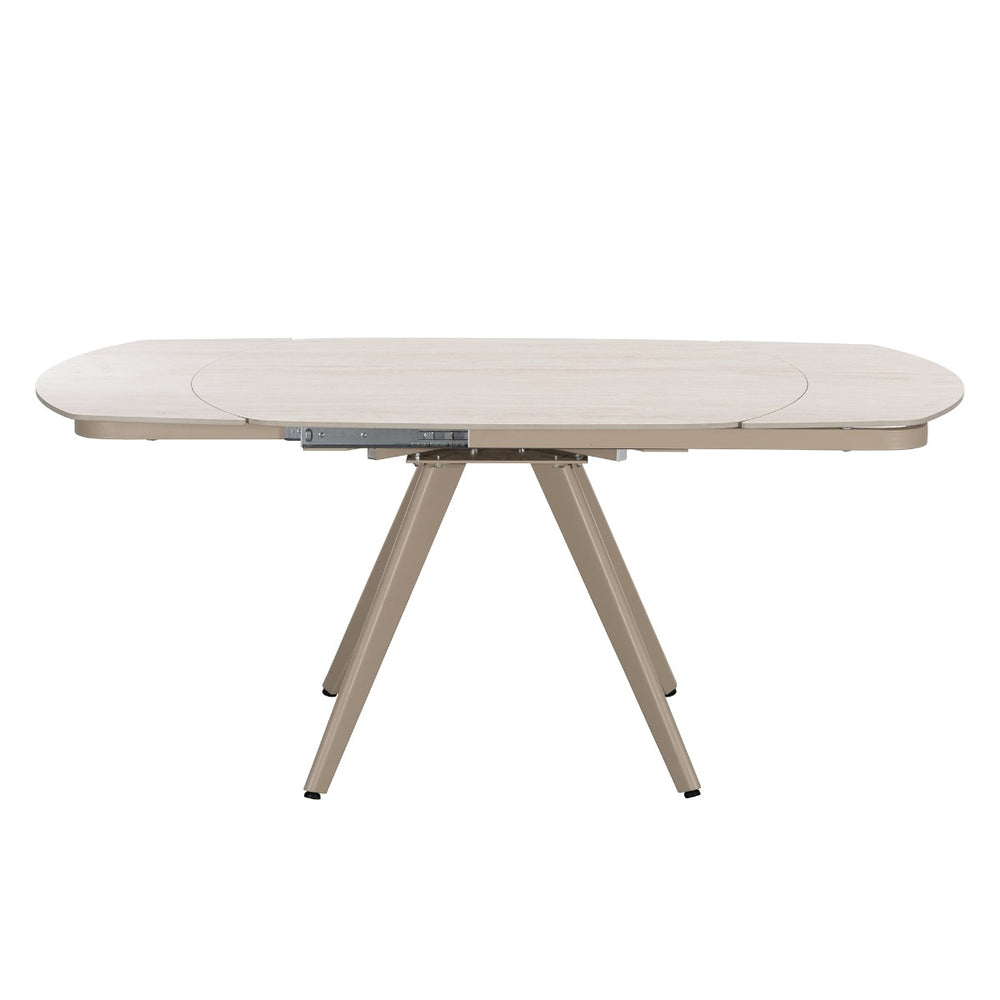 Bexley Dining Table with Ceramic Top - Cream