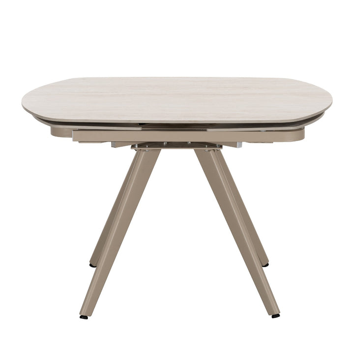 Bexley Dining Table with Ceramic Top - Cream