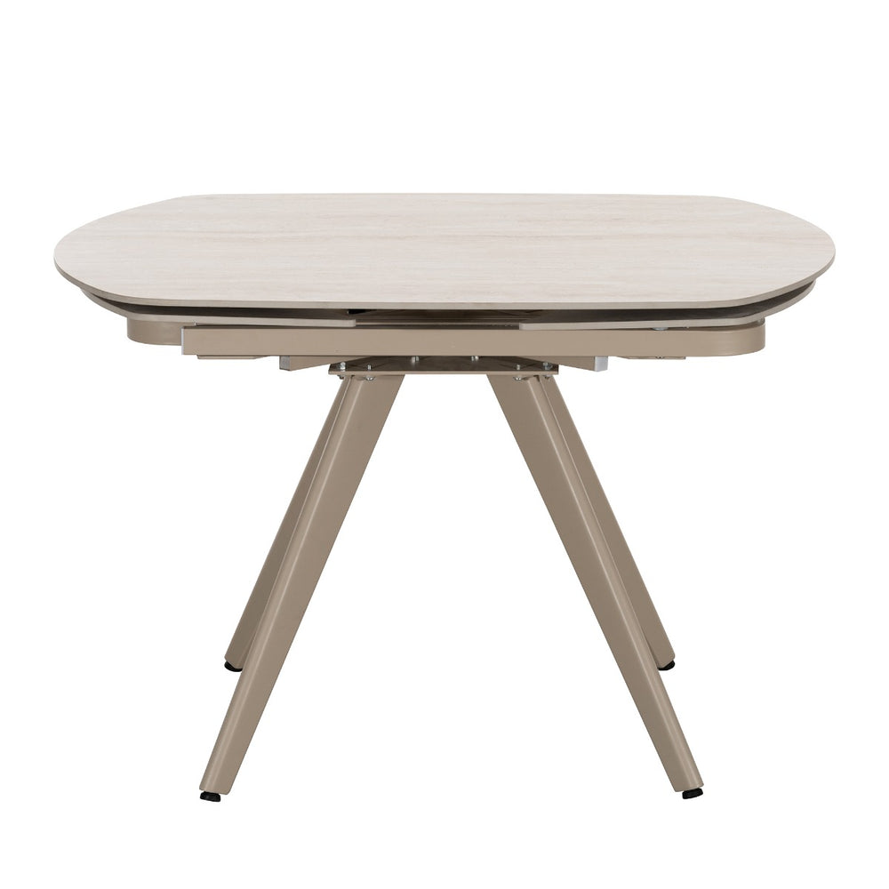 Bexley Dining Table with Ceramic Top - Cream