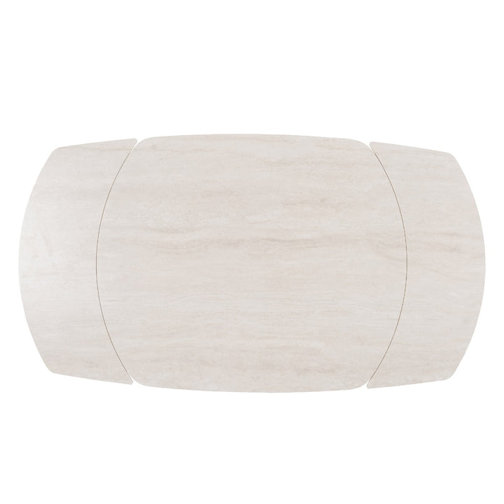 Bexley Dining Table with Ceramic Top - Cream