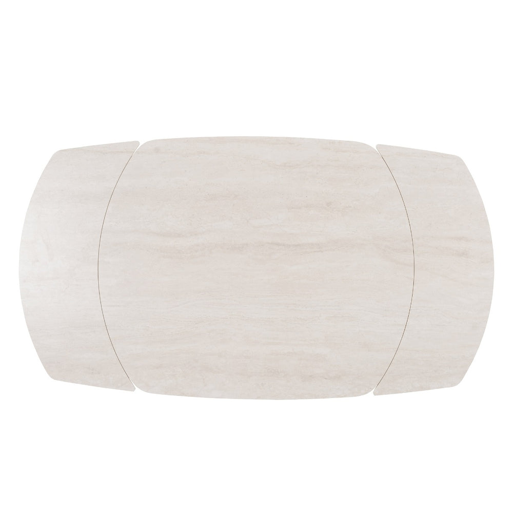 Bexley Dining Table with Ceramic Top - Cream