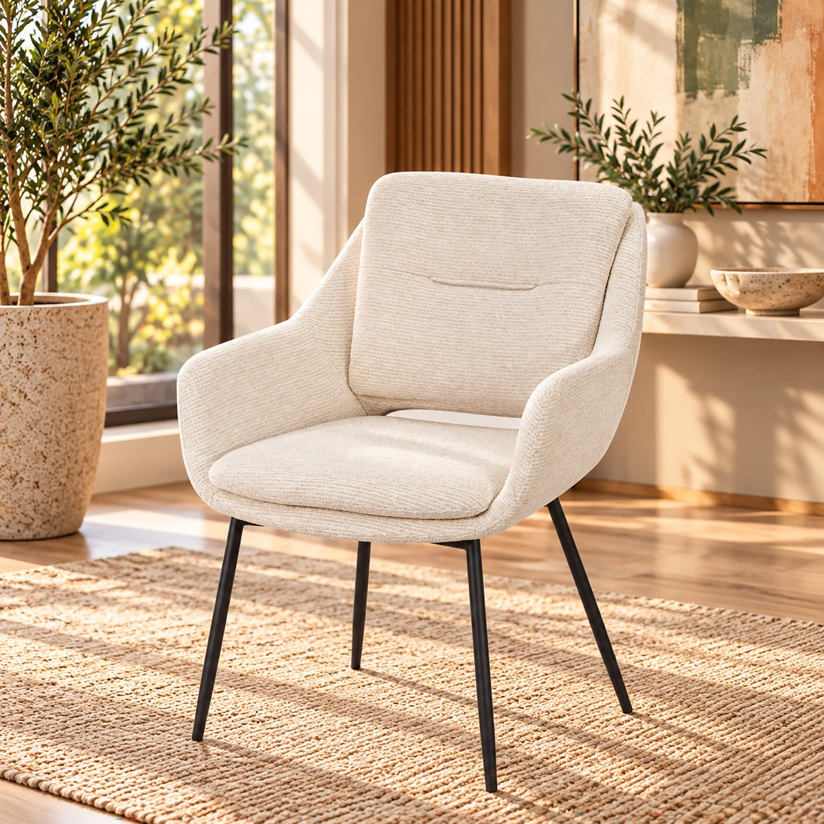 Bexley Arm Chair (Set of 2) - Beige Linen
