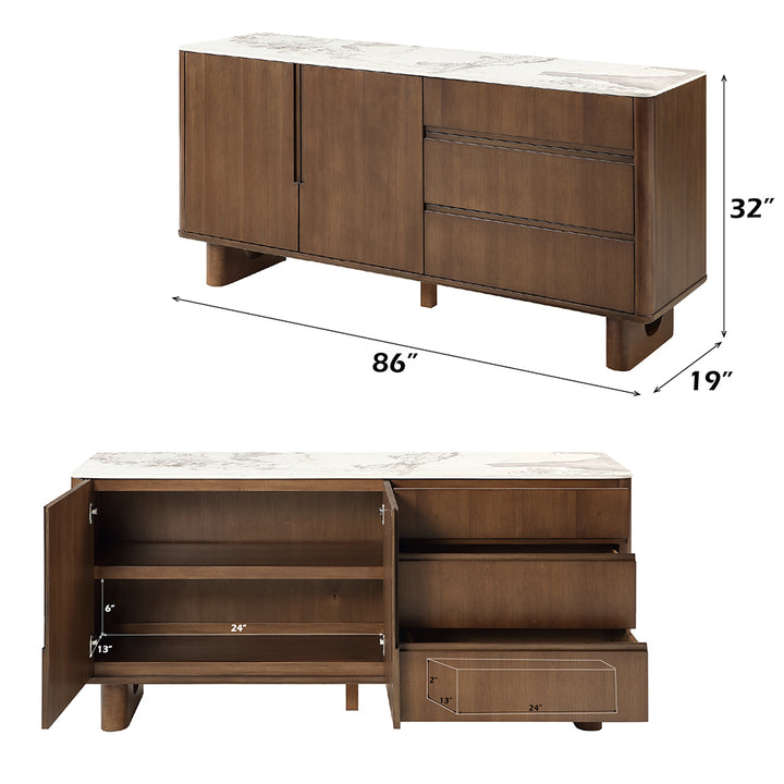 ACME Furniture Harvey Server with Ceramic Top DN06133