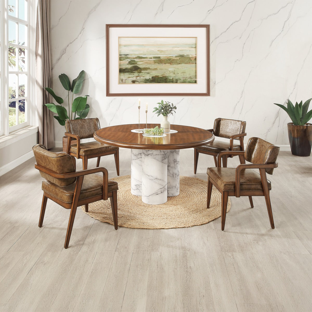 ACME Furniture Harvey Round Dining Table  DN06135