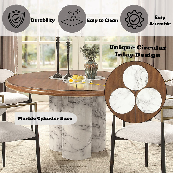 ACME Furniture Harvey Round Dining Table  DN06135