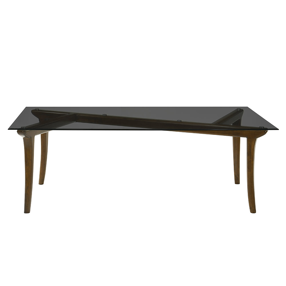 Danzel Dining Table with Glasss Top
