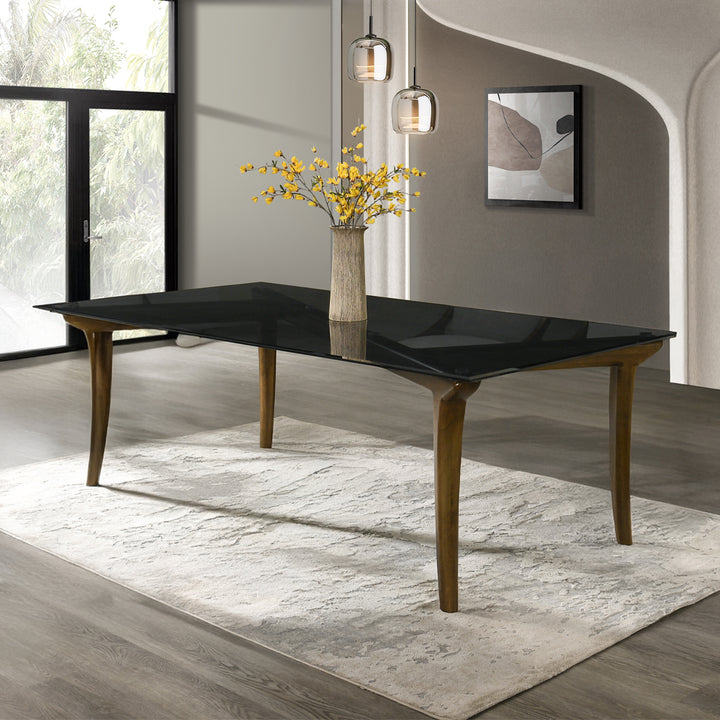 Danzel Dining Table with Glasss Top