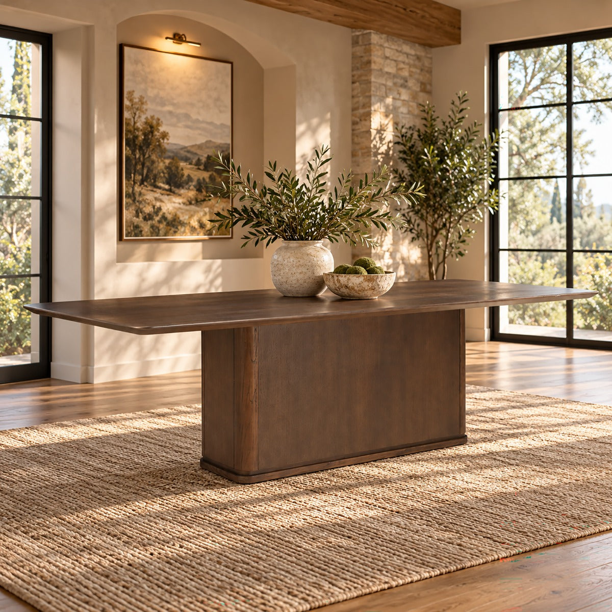 Koen Dining Table - Brown Oak (DN06860)