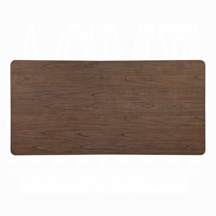Ouida Rectangular Dining Table - Brown &amp; Gold Finish