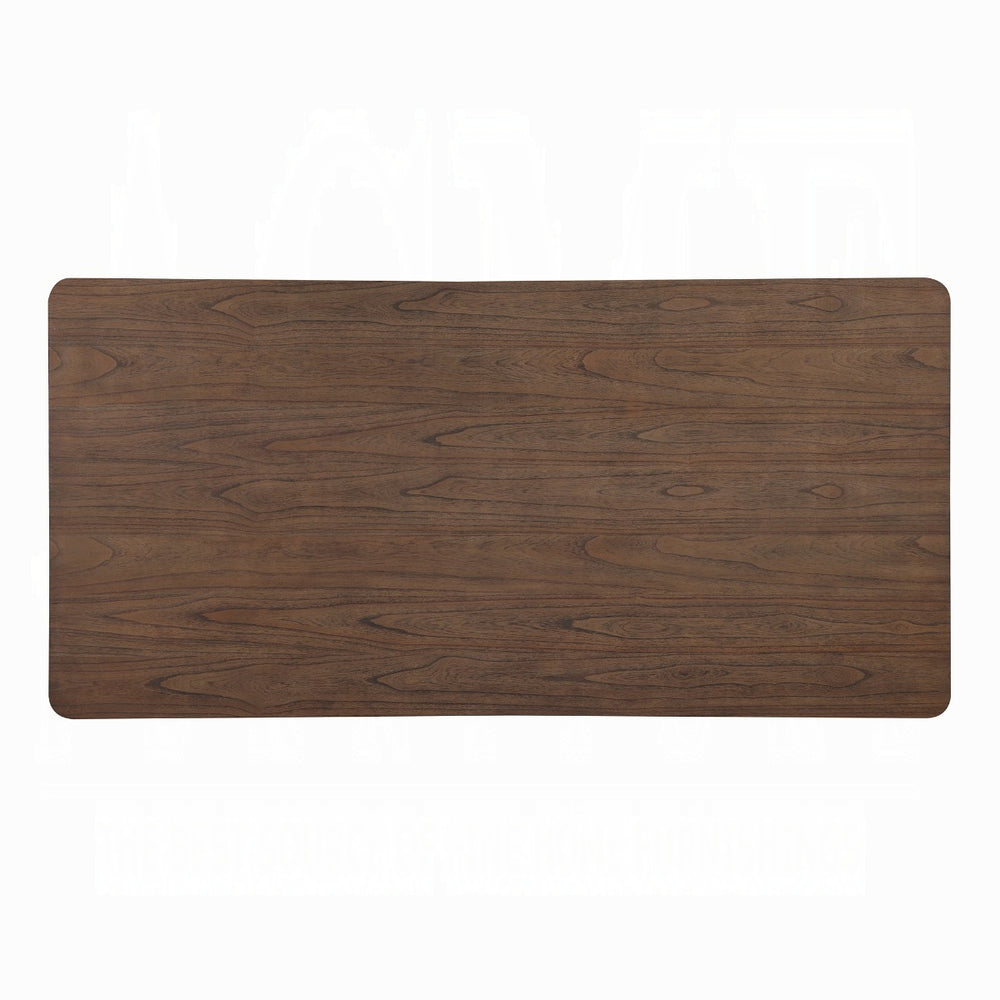 Ouida Rectangular Dining Table - Brown & Gold Finish