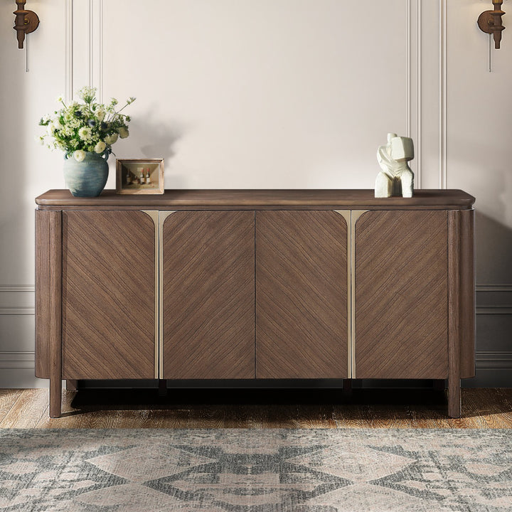 Ouida Server - Brown &amp; Gold