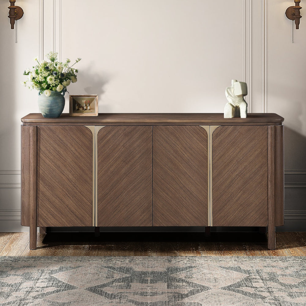 Ouida Server - Brown & Gold