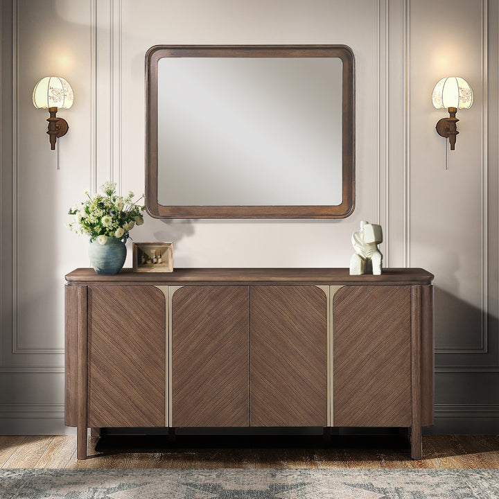Ouida Server - Brown &amp; Gold