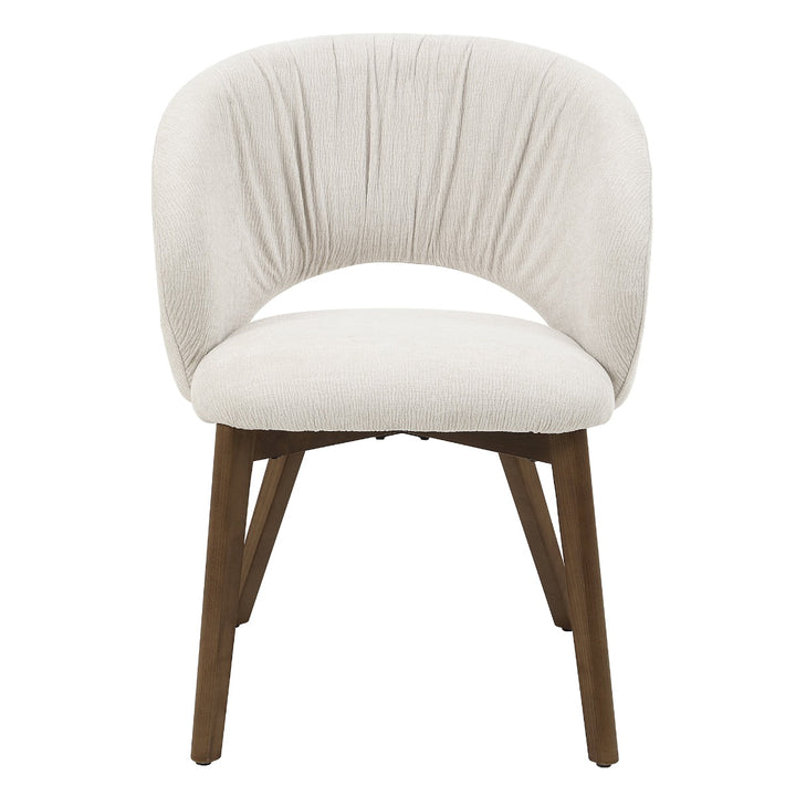 Eada Arm Chair (Set of 2) - Beige Chenille