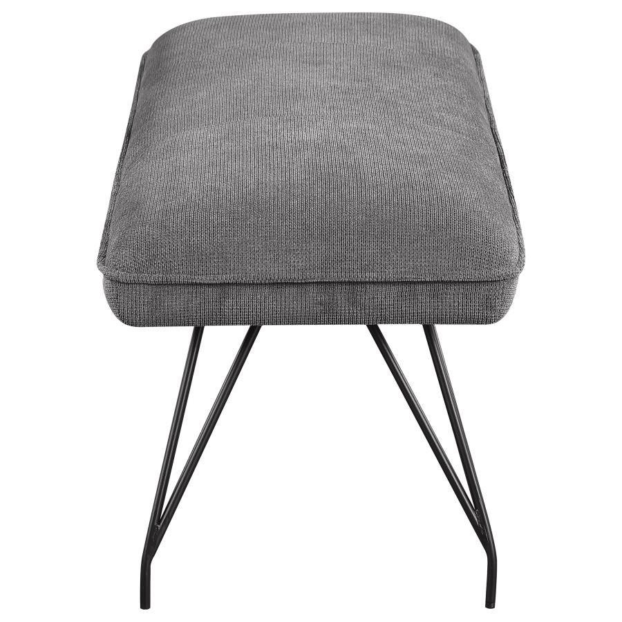 Dodson - Fabric Upholstered Dining Bench - Gray Upholstered Bench modern furniture Contempo Furniture