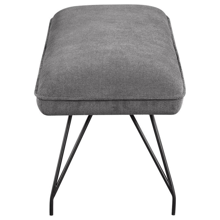 Dodson - Fabric Upholstered Dining Bench - Gray Upholstered Bench modern furniture Contempo Furniture