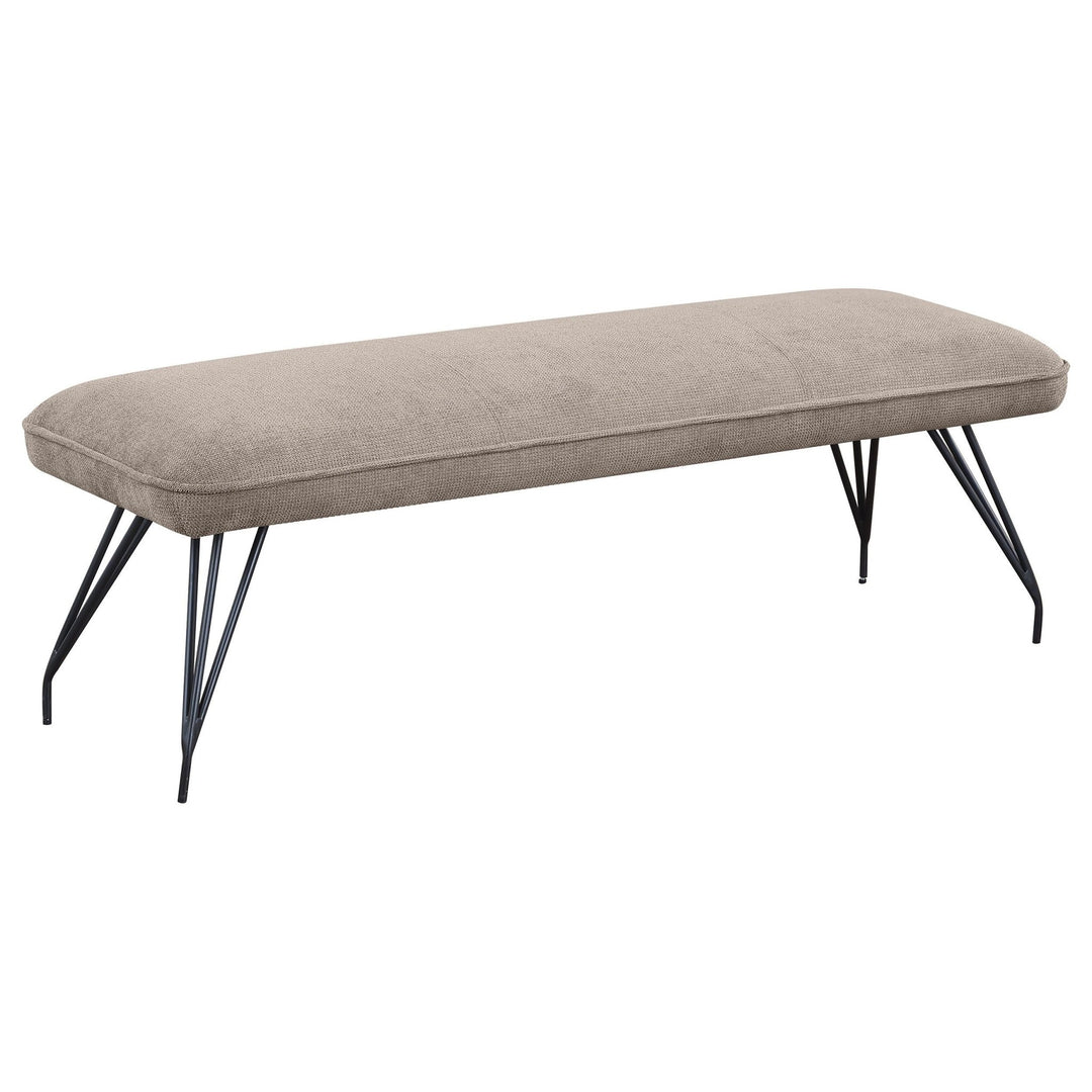 Dodson - Fabric Upholstered Dining Bench - Taupe Upholstered Bench modern furniture Contempo Furniture