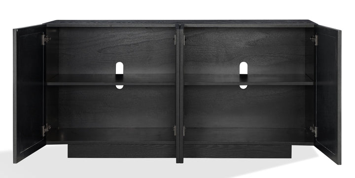 Doheny Wood and Metal Two Door Sideboard in Black and Brass Sideboard modern furniture Contempo Furniture