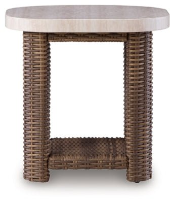 Dolan Creek Outdoor End Table - Dark Brown End Table modern furniture Contempo Furniture