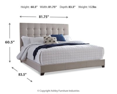 Dolante Queen Upholstered Bed - Beige Upholstered Bed modern furniture Contempo Furniture