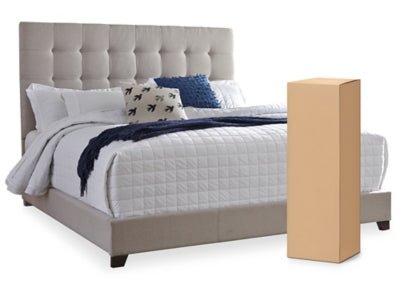 Dolante Queen Upholstered Bed - Beige Upholstered Bed modern furniture Contempo Furniture