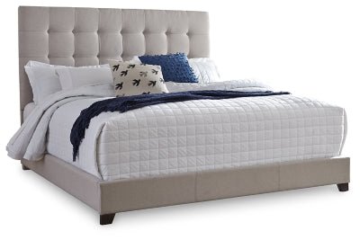 Dolante Queen Upholstered Bed - Beige | Ashley Furniture