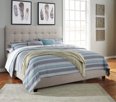 Dolante Queen Upholstered Bed - Beige Upholstered Bed modern furniture Contempo Furniture