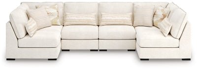 Donelson Creek 6 - Piece Sectional - White Stationary Sectional modern furniture Contempo Furniture