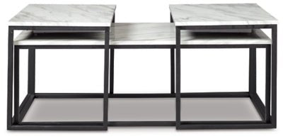 Donnesta Table (Set of 3) - Dark Gray Table Set modern furniture Contempo Furniture
