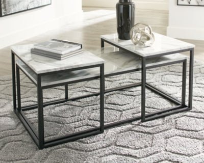 Donnesta Table (Set of 3) - Dark Gray Table Set modern furniture Contempo Furniture