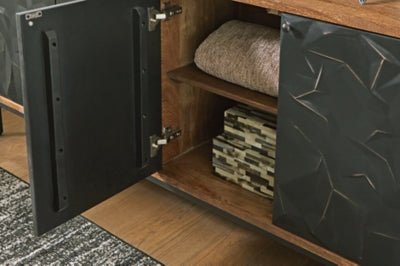 Dorannby Accent Cabinet - Black Accent Cabinet modern furniture Contempo Furniture
