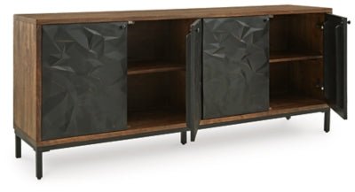 Dorannby Accent Cabinet - Black Accent Cabinet modern furniture Contempo Furniture