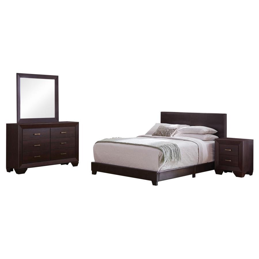 Dorian - 4 Piece Queen Bedroom Set - Dark Cocoa 4 - Piece Bedroom Set modern furniture Contempo Furniture