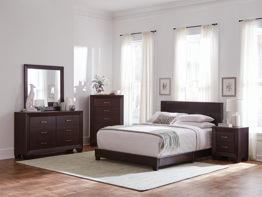Dorian - 5 Piece Twin Bedroom Set - Dark Cocoa 5 - Piece Bedroom Set modern furniture Contempo Furniture