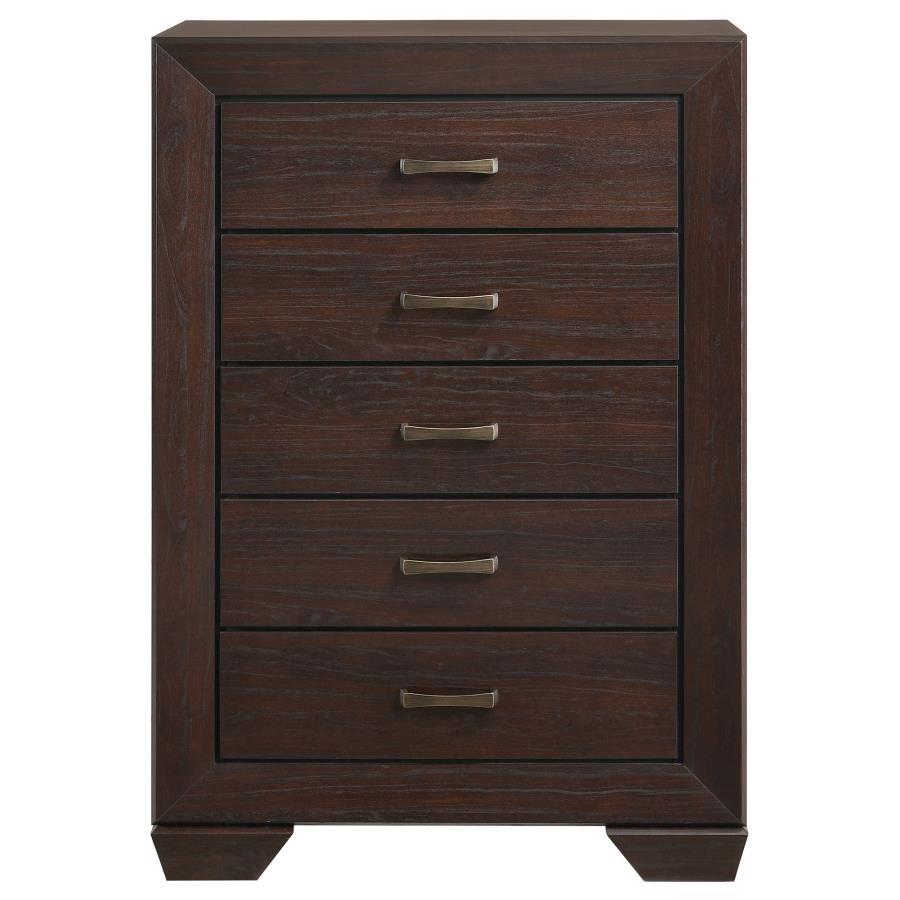 Dorian - 5 Piece Twin Bedroom Set - Dark Cocoa 5 - Piece Bedroom Set modern furniture Contempo Furniture