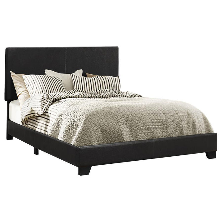 Dorian - Upholstered California King Panel Bed - Black Upholstered Bed modern furniture Contempo Furniture