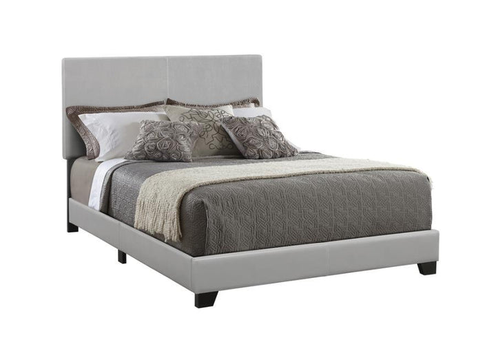 Dorian - Upholstered Full Panel Bed - Gray Upholstered Bed modern furniture Contempo Furniture