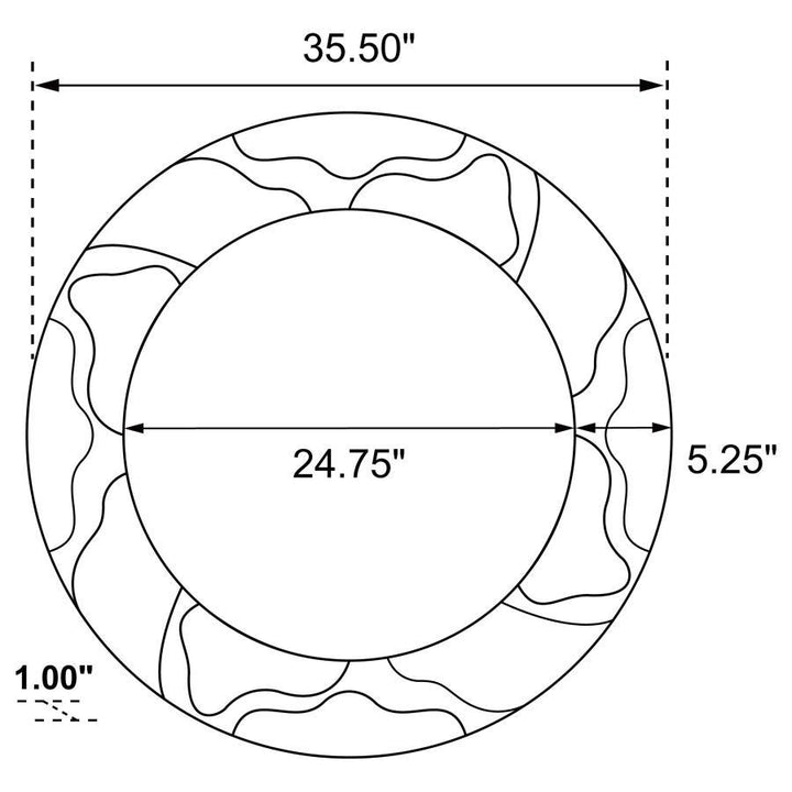 Dorinda - Round Kintsugi Style Wall Mirror - Gold Wall Mirror modern furniture Contempo Furniture