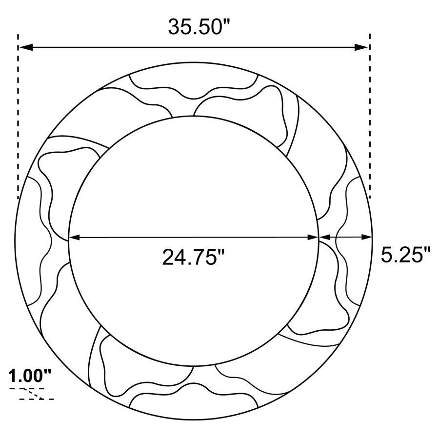 Dorinda - Round Kintsugi Style Wall Mirror - Gold Wall Mirror modern furniture Contempo Furniture