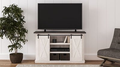 Dorrinson 54" TV Stand - White TV Stand modern furniture Contempo Furniture